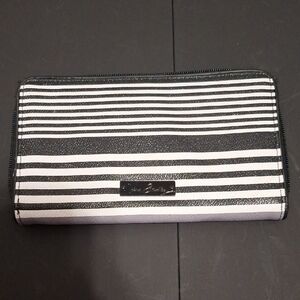 Vera Bradley Black and White Striped Wallet